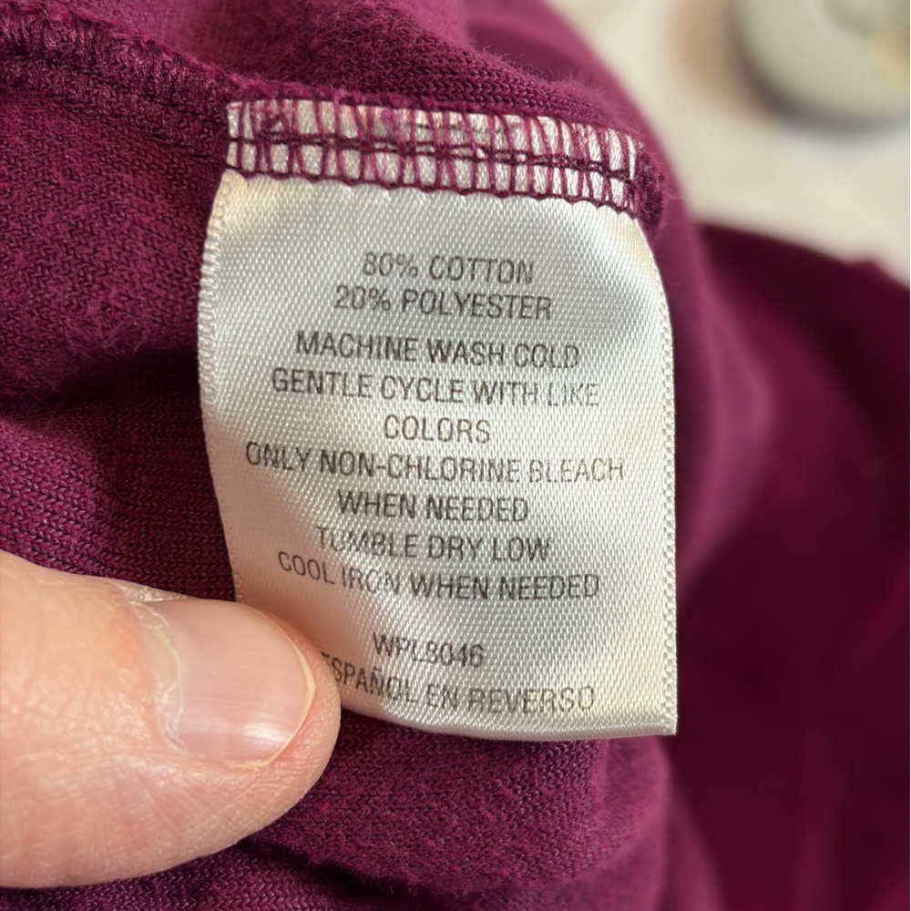 Karen Scott Rich Burgundy Velour Lounge/Track set - Picture 4 of 14